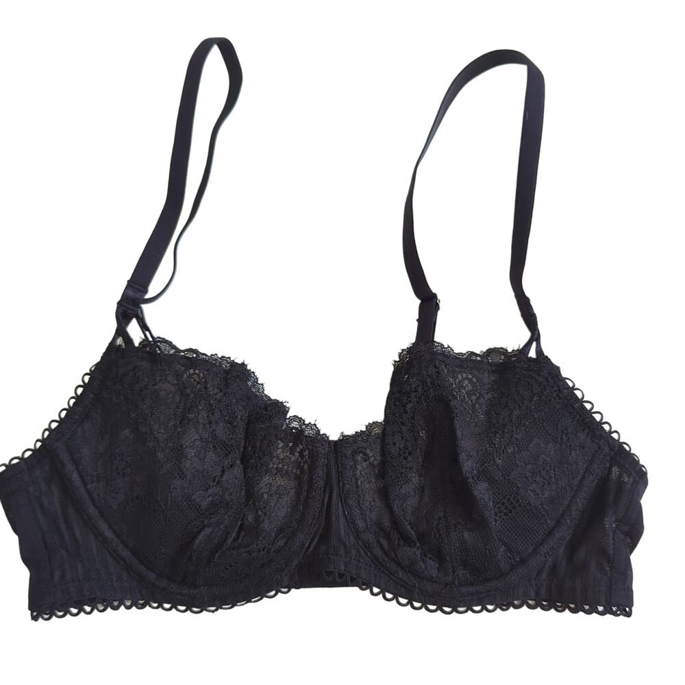 Dobreva Bra Womens 32C Lace Black Underwire Push Up Without Padding